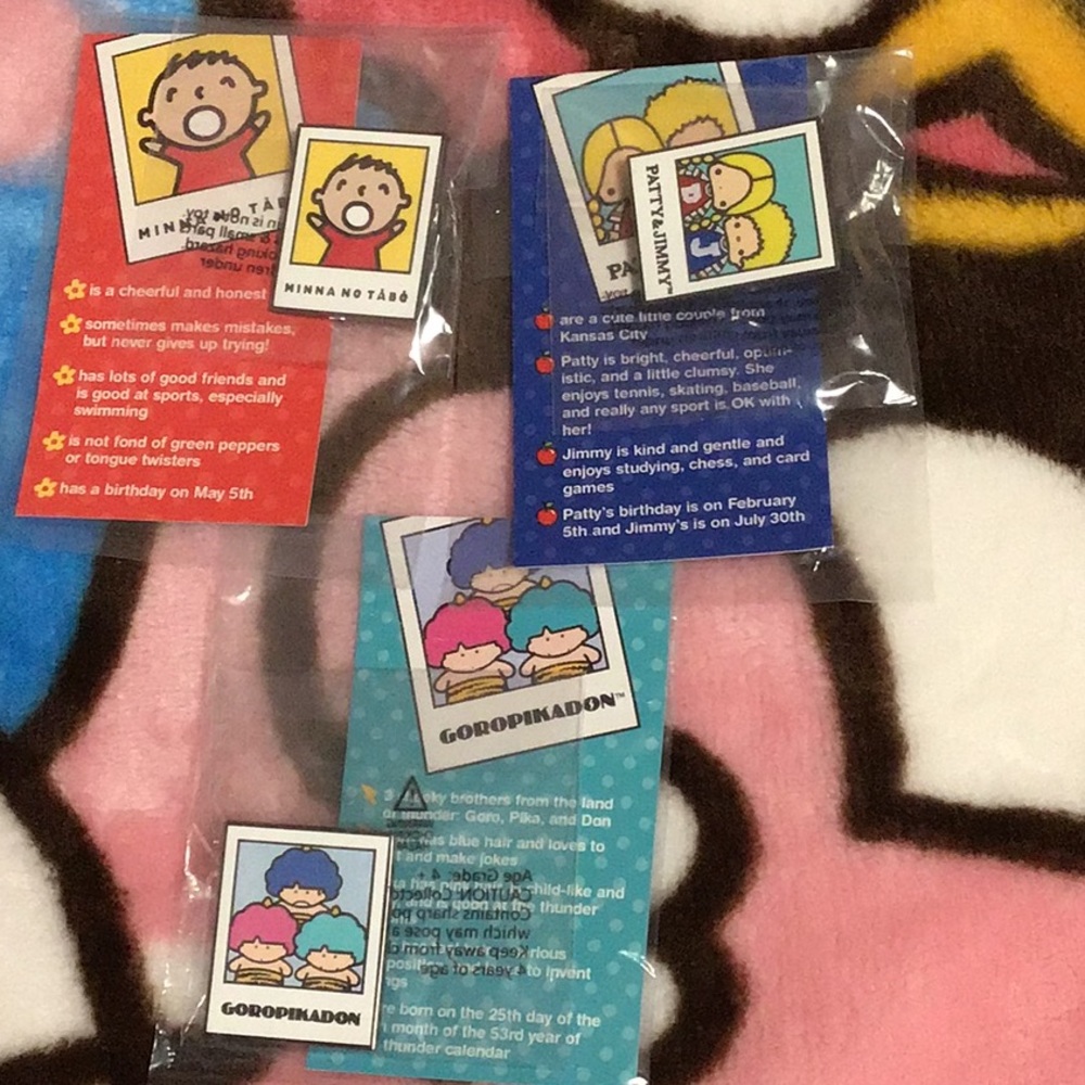 3 Sanrio pin of the month patty&jimmy minna